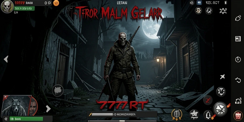 Screenshot gameplay 777RT dengan suasana mencekam dan momen menegangkan.
