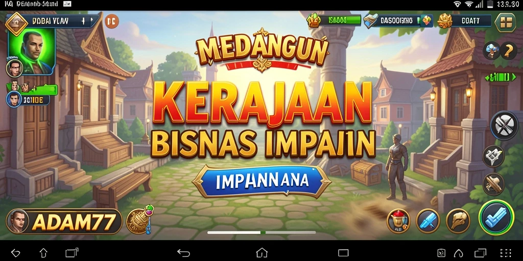 Tangkapan layar gameplay ADAM77 menampilkan berbagai usaha yang sedang dikelola.