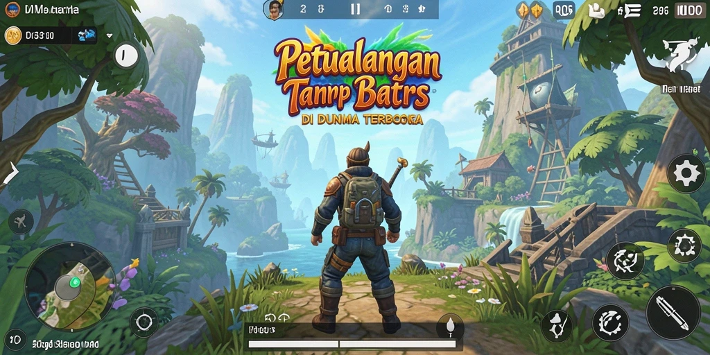 Screenshot D06 menampilkan eksplorasi bebas dunia terbuka.
