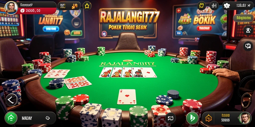 Gameplay seru RAJALANGIT77 menampilkan permainan Poker yang memukau.